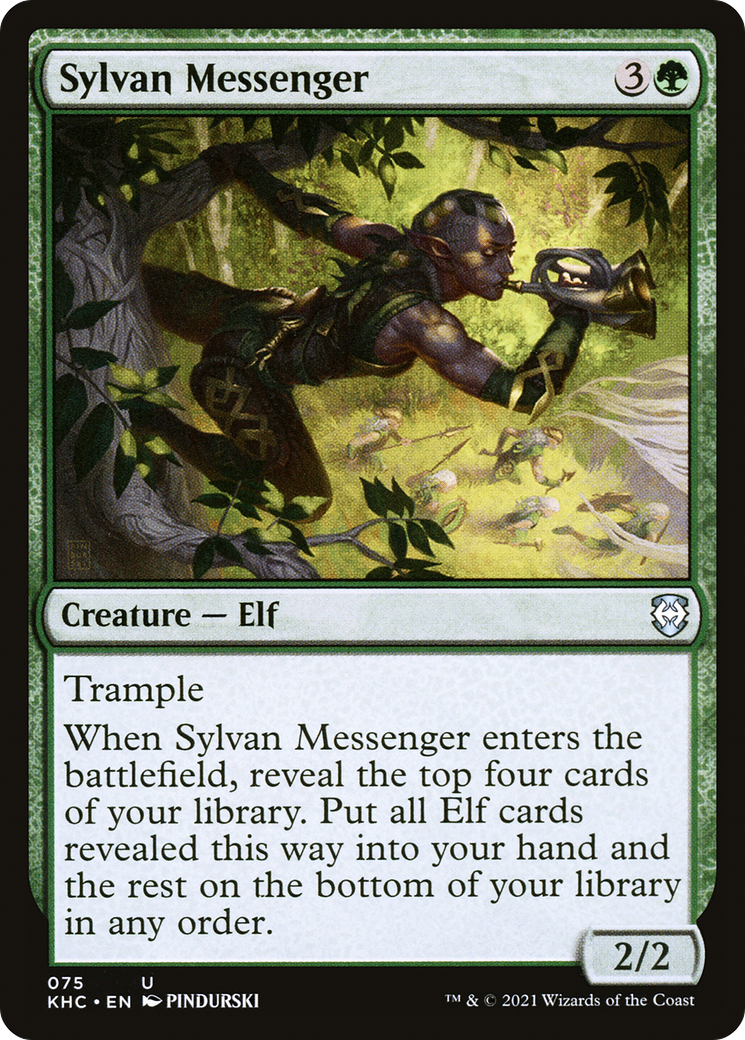 Sylvan Messenger (KHC-075) - Kaldheim Commander - Premium MTG Single from Wizards of the Coast - Just $0.08! Shop now at Game Crave Tournament Store