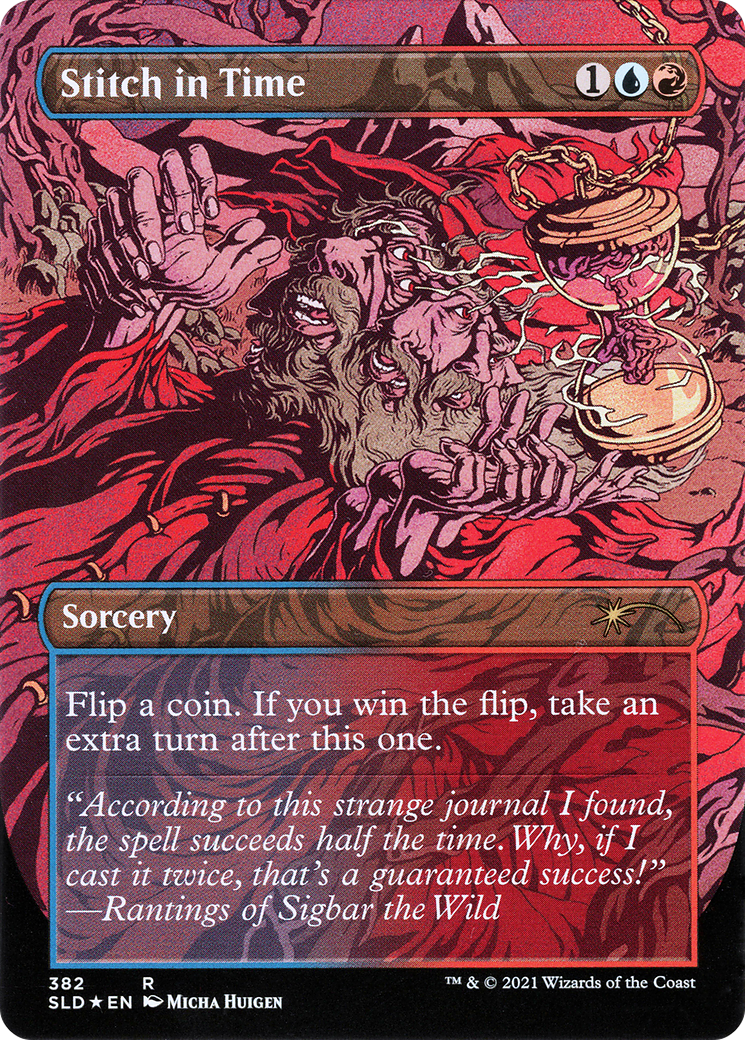 Stitch in Time // Stitch in Time (SLD-382) - Secret Lair Drop (Borderless) Foil - Premium MTG Single from Wizards of the Coast - Just $1.40! Shop now at Game Crave Tournament Store