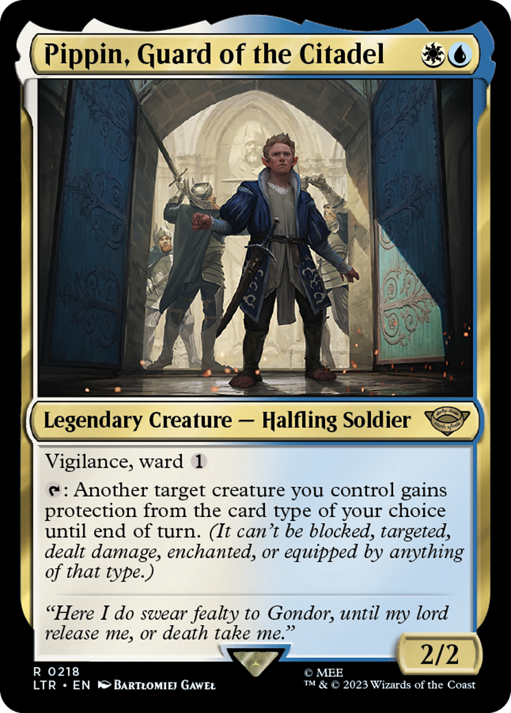 Pippin, Guard of the Citadel (LTR-218) - The Lord of the Rings: Tales of Middle-earth - Premium MTG Single from Wizards of the Coast - Just $0.10! Shop now at Game Crave Tournament Store