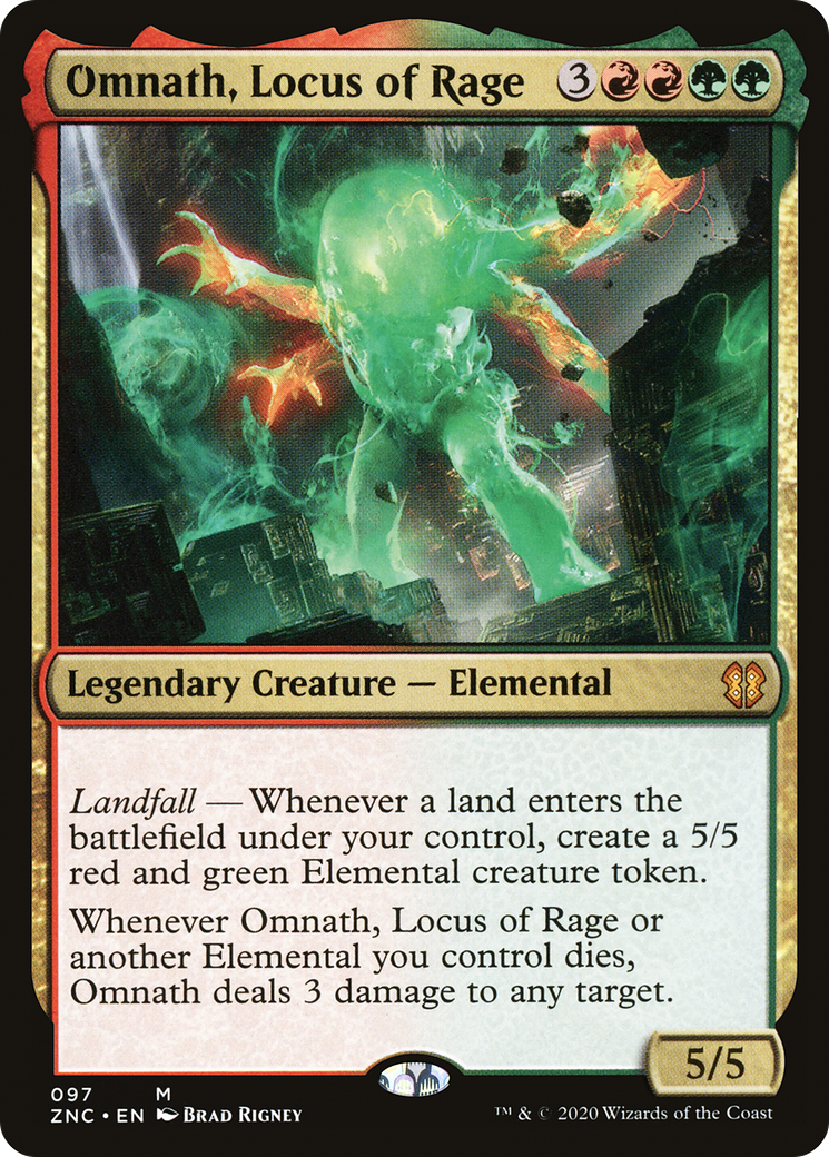 Omnath, Locus of Rage (ZNC-097) - Zendikar Rising Commander - Premium MTG Single from Wizards of the Coast - Just $0.30! Shop now at Game Crave Tournament Store