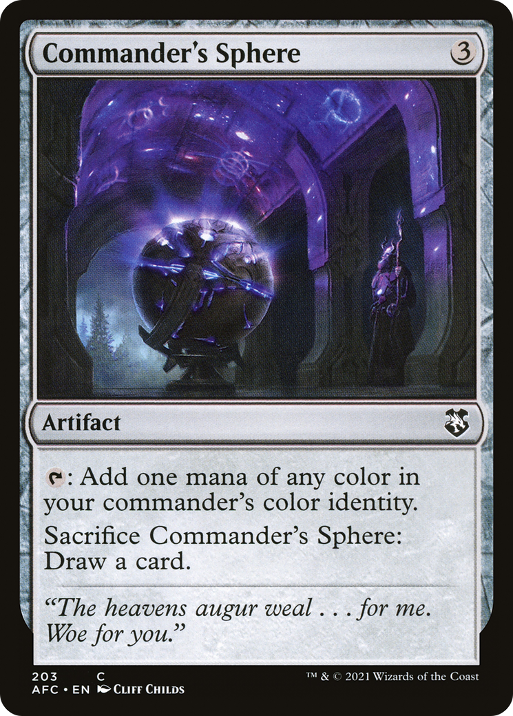 Commander's Sphere (AFC-203) - Forgotten Realms Commander - Premium MTG Single from Wizards of the Coast - Just $0.86! Shop now at Game Crave Tournament Store