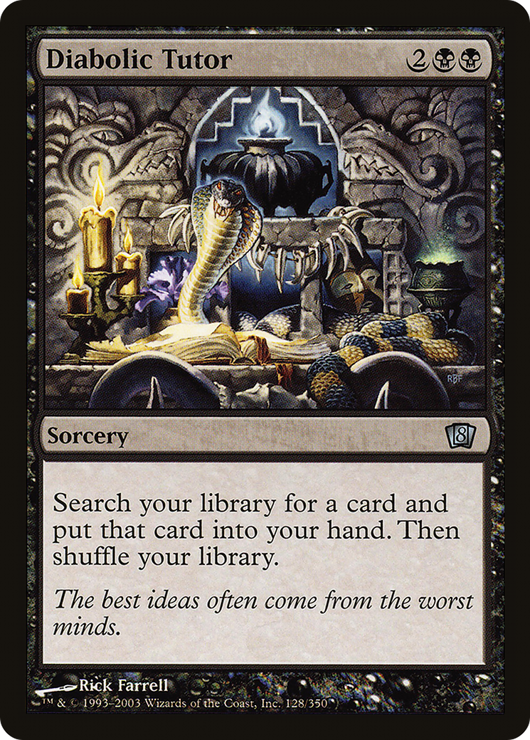 Diabolic Tutor (8ED-128★) - Eighth Edition Foil - Premium MTG Single from Wizards of the Coast - Just $2.30! Shop now at Game Crave Tournament Store