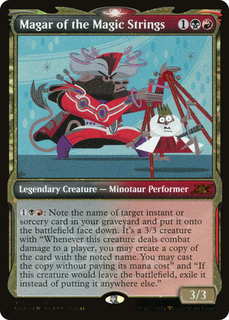 Magar of the Magic Strings (UNF-514) - Unfinity: (Showcase) Foil - Premium MTG Single from Wizards of the Coast - Just $0.61! Shop now at Game Crave Tournament Store