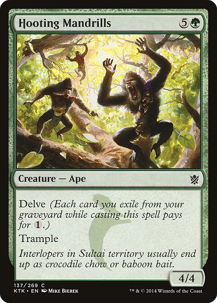 Hooting Mandrills (KTK-137) - Khans of Tarkir Foil - Premium MTG Single from Wizards of the Coast - Just $0.17! Shop now at Game Crave Tournament Store
