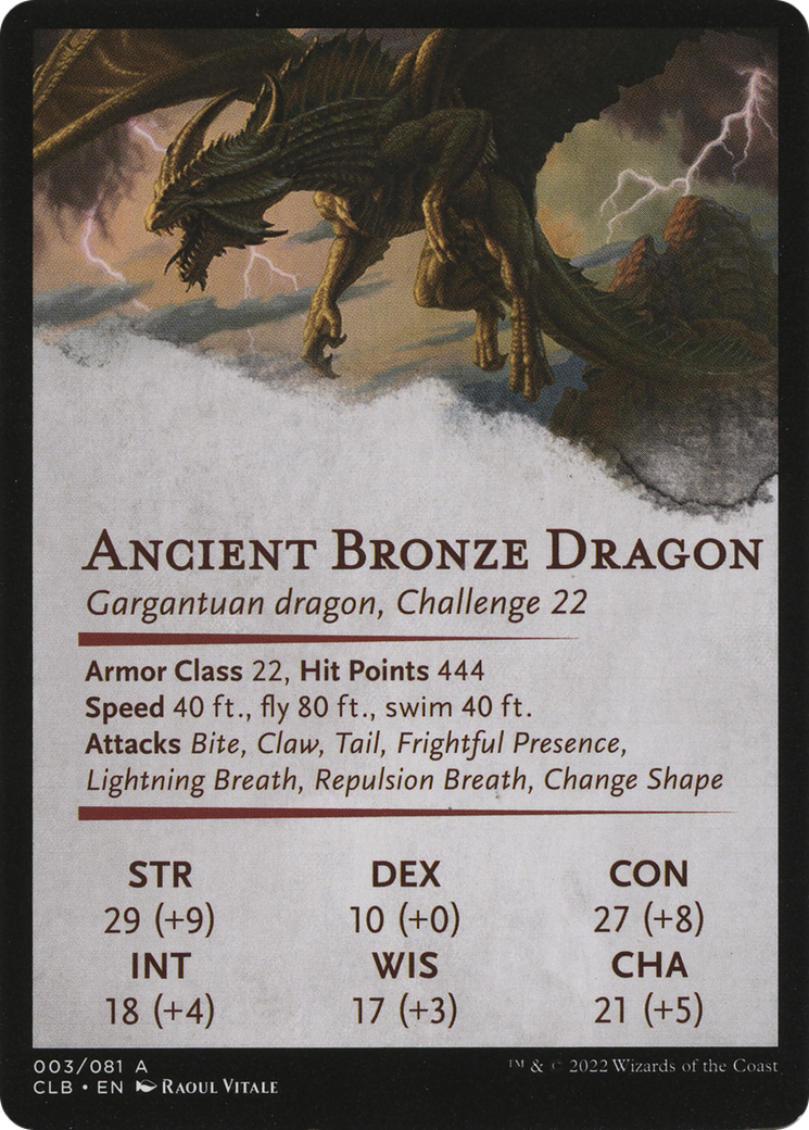 Ancient Bronze Dragon // Ancient Bronze Dragon (ACLB-003) - Battle for Baldur's Gate Art Series (Borderless) - Premium MTG Single from Wizards of the Coast - Just $0! Shop now at Game Crave Tournament Store