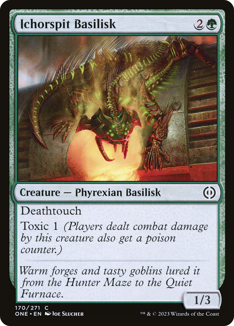 Ichorspit Basilisk (ONE-170) - Phyrexia: All Will Be One Foil - Premium MTG Single from Wizards of the Coast - Just $0.25! Shop now at Game Crave Tournament Store