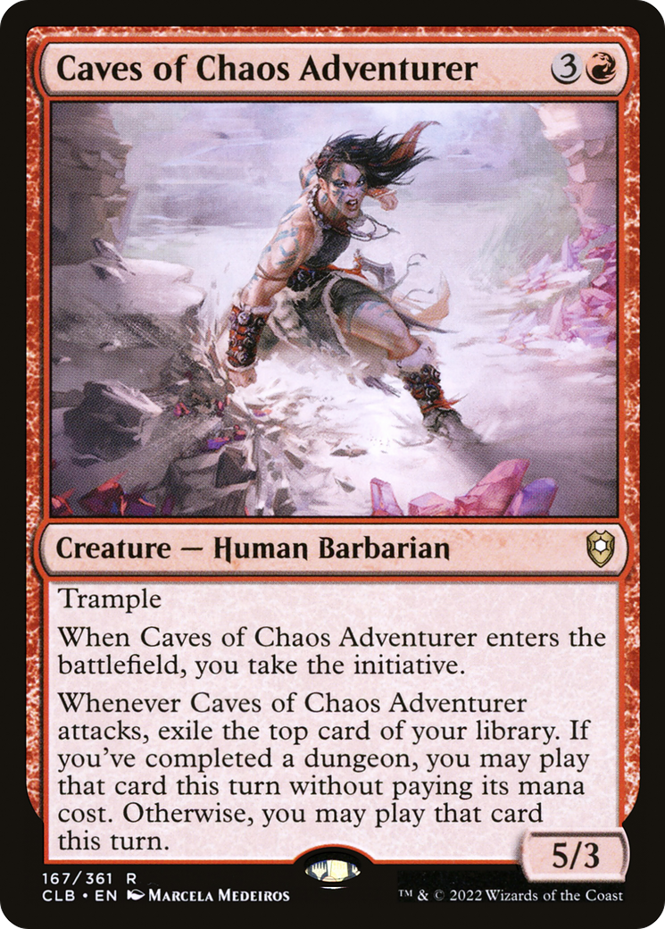 Caves of Chaos Adventurer (CLB-167) - Commander Legends: Battle for Baldur's Gate - Premium MTG Single from Wizards of the Coast - Just $0.08! Shop now at Game Crave Tournament Store