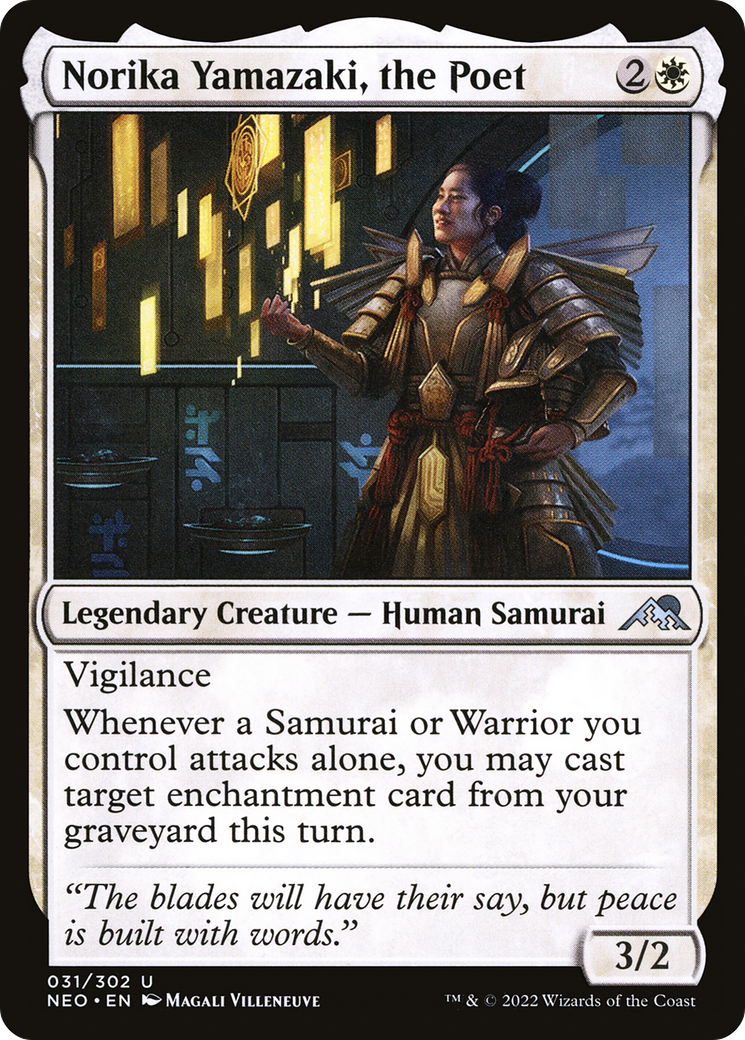 Norika Yamazaki, the Poet (NEO-031) - Kamigawa: Neon Dynasty Foil - Premium MTG Single from Wizards of the Coast - Just $0.08! Shop now at Game Crave Tournament Store
