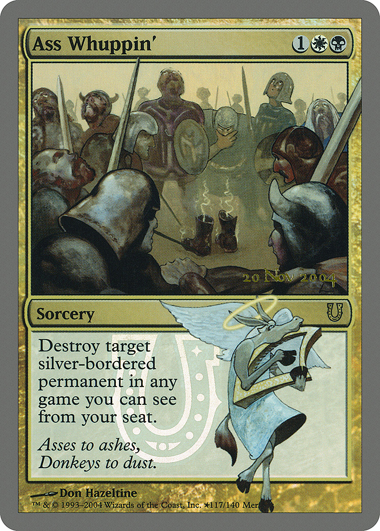 Ass Whuppin' (PUNH-117★) - Unhinged Promos Foil - Premium MTG Single from Wizards of the Coast - Just $0.35! Shop now at Game Crave Tournament Store