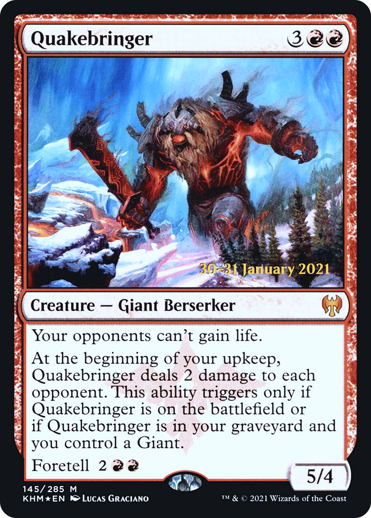 Quakebringer (PKHM-145S) - Kaldheim Promos Foil - Premium MTG Single from Wizards of the Coast - Just $1.68! Shop now at Game Crave Tournament Store