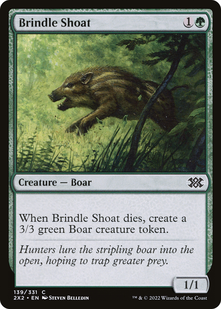 Brindle Shoat (2X2-139) - Double Masters 2022 Foil - Premium MTG Single from Wizards of the Coast - Just $0.08! Shop now at Game Crave Tournament Store