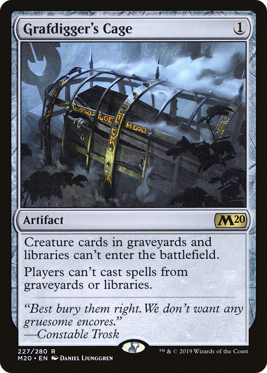 Grafdigger's Cage (M20-227) - Core Set 2020 - Premium MTG Single from Wizards of the Coast - Just $0.65! Shop now at Game Crave Tournament Store