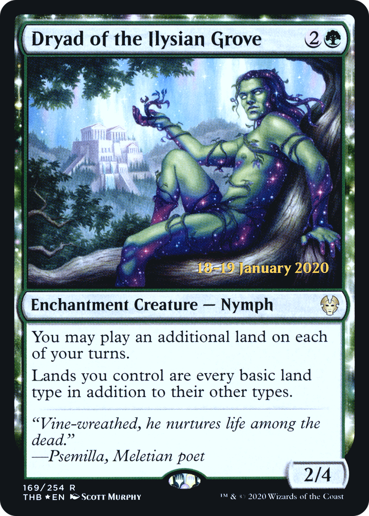 Dryad of the Ilysian Grove (PTHB-169S) - Theros Beyond Death Promos: (nyxtouched) Foil - Premium MTG Single from Wizards of the Coast - Just $3.09! Shop now at Game Crave Tournament Store