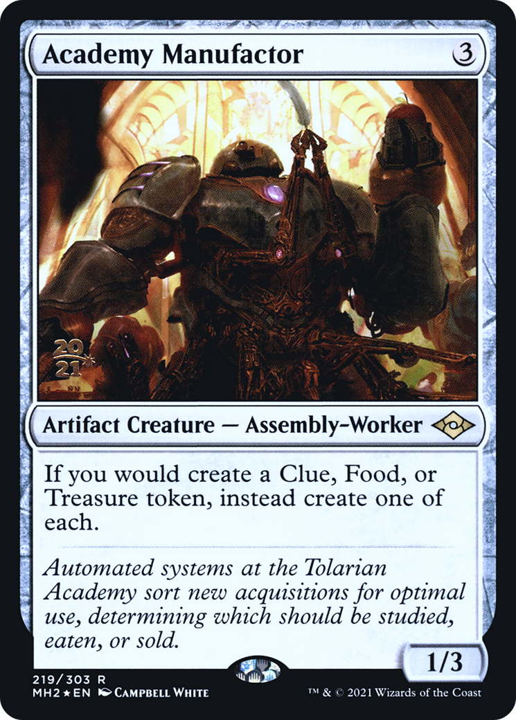 Academy Manufactor (PMH2-219S) - Modern Horizons 2 Promos Foil - Premium MTG Single from Wizards of the Coast - Just $2.40! Shop now at Game Crave Tournament Store