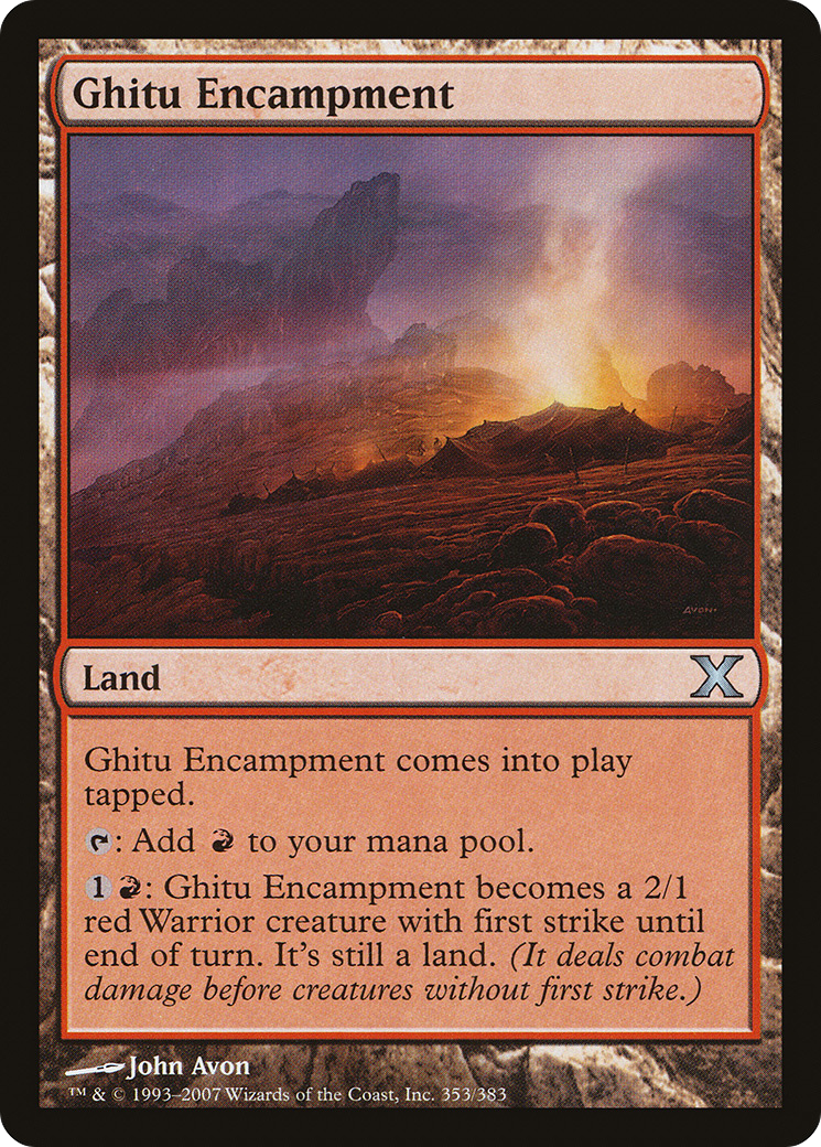 Ghitu Encampment (10E-353) - Tenth Edition - Premium MTG Single from Wizards of the Coast - Just $0.08! Shop now at Game Crave Tournament Store