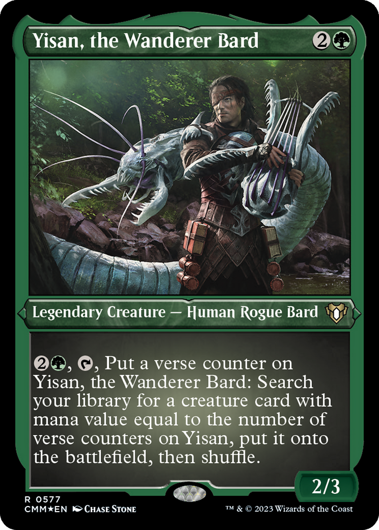 Yisan, the Wanderer Bard (CMM-577) - Commander Masters Etched Foil - Premium MTG Single from Wizards of the Coast - Just $0.73! Shop now at Game Crave Tournament Store
