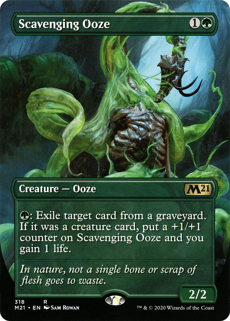 Scavenging Ooze (M21-318) - Core Set 2021 (Borderless) - Premium MTG Single from Wizards of the Coast - Just $0.61! Shop now at Game Crave Tournament Store