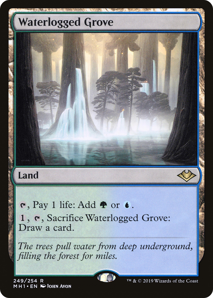Waterlogged Grove (MH1-249) - Modern Horizons Foil - Premium MTG Single from Wizards of the Coast - Just $1.46! Shop now at Game Crave Tournament Store