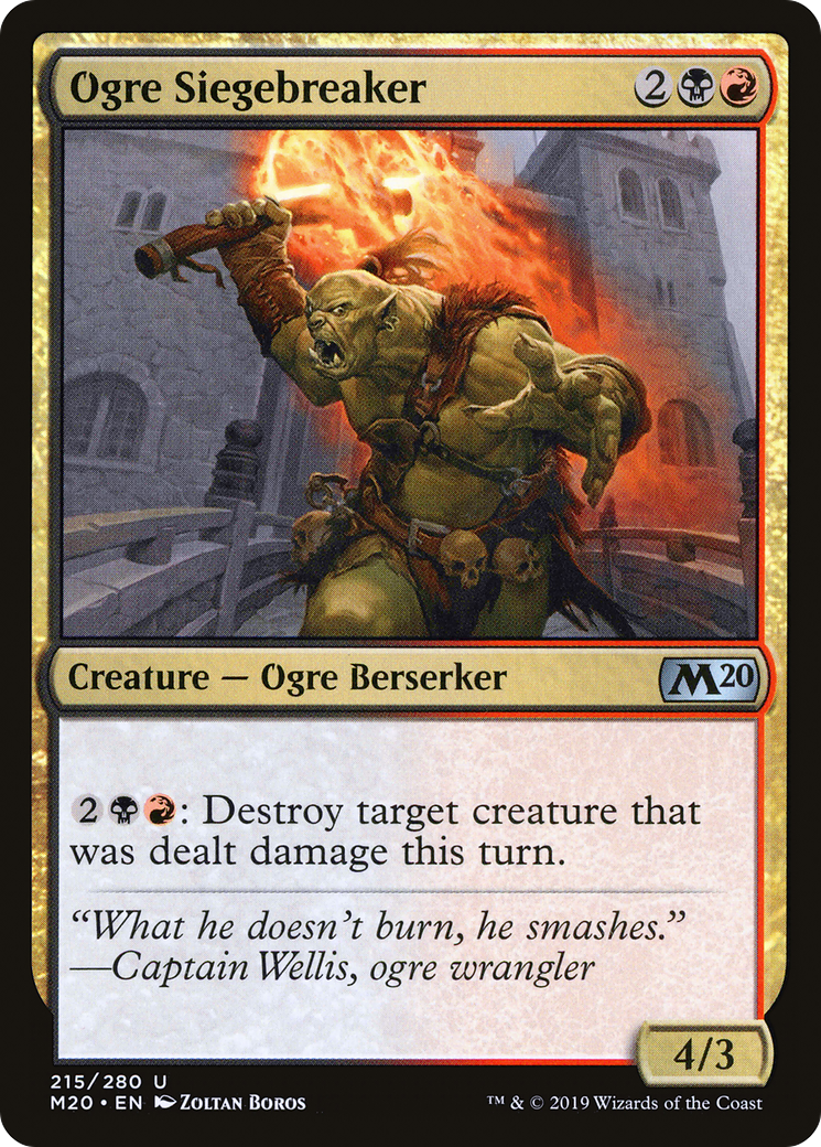 Ogre Siegebreaker (M20-215) - Core Set 2020 Foil - Premium MTG Single from Wizards of the Coast - Just $0.08! Shop now at Game Crave Tournament Store