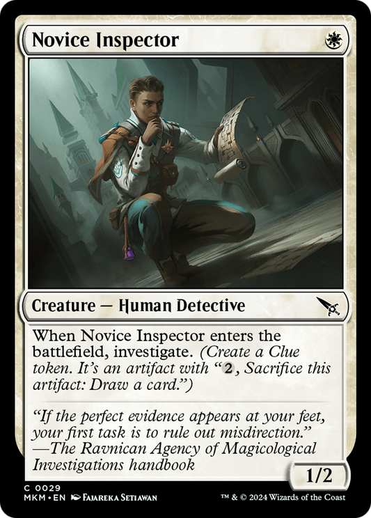 Novice Inspector (MKM-029) - Murders at Karlov Manor - Premium MTG Single from Wizards of the Coast - Just $0.25! Shop now at Game Crave Tournament Store