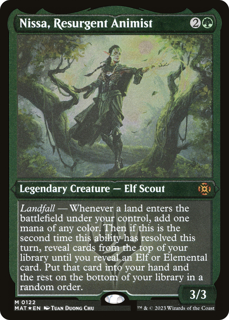 Nissa, Resurgent Animist (MAT-122) - March of the Machine: The Aftermath Etched Foil - Premium MTG Single from Wizards of the Coast - Just $15.94! Shop now at Game Crave Tournament Store