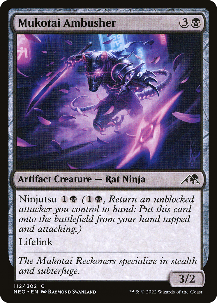 Mukotai Ambusher (NEO-112) - Kamigawa: Neon Dynasty - Premium MTG Single from Wizards of the Coast - Just $0.08! Shop now at Game Crave Tournament Store