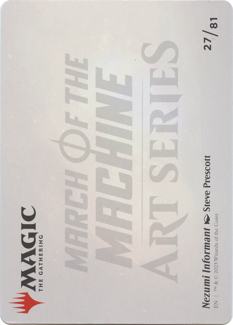 Nezumi Informant // Nezumi Informant (AMOM-027) - March of the Machine Art Series (Borderless) Foil - Premium MTG Single from Wizards of the Coast - Just $0! Shop now at Game Crave Tournament Store