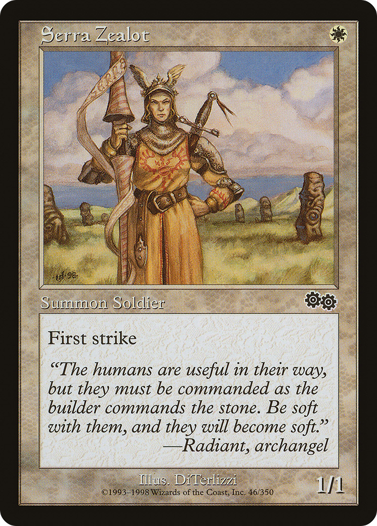 Serra Zealot (USG-046) - Urza's Saga - Premium MTG Single from Wizards of the Coast - Just $0.08! Shop now at Game Crave Tournament Store