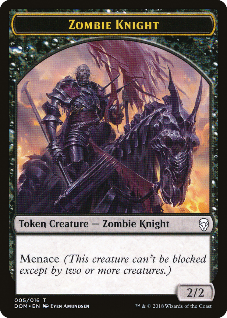 Zombie Knight (TDOM-005) - Dominaria Tokens - Premium MTG Single from Wizards of the Coast - Just $0.15! Shop now at Game Crave Tournament Store