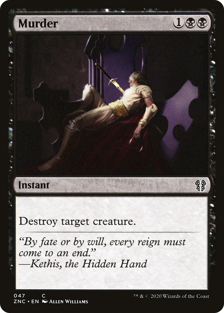 Murder (ZNC-047) - Zendikar Rising Commander - Premium MTG Single from Wizards of the Coast - Just $0.08! Shop now at Game Crave Tournament Store