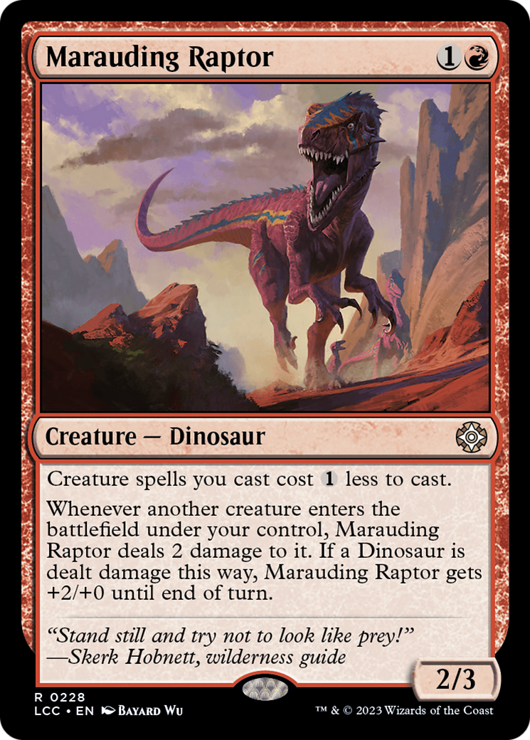 Marauding Raptor (LCC-228) - The Lost Caverns of Ixalan Commander - Premium MTG Single from Wizards of the Coast - Just $0.20! Shop now at Game Crave Tournament Store