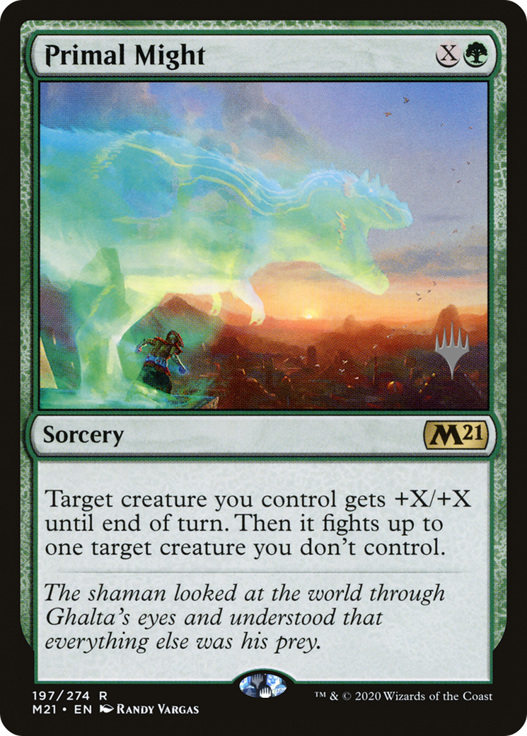 Primal Might (PM21-197P) - Core Set 2021 Promos Foil - Premium MTG Single from Wizards of the Coast - Just $0.11! Shop now at Game Crave Tournament Store