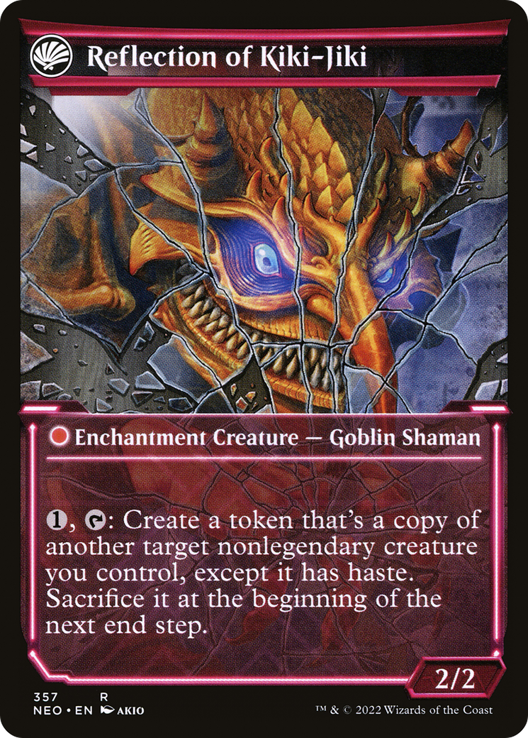 Fable of the Mirror-Breaker // Reflection of Kiki-Jiki (NEO-357) - Kamigawa: Neon Dynasty: (Showcase, fandfc) - Premium MTG Single from Wizards of the Coast - Just $2.62! Shop now at Game Crave Tournament Store