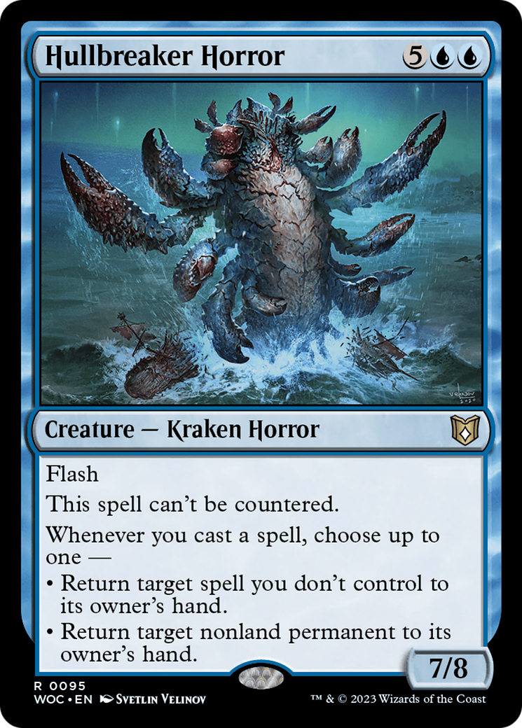 Hullbreaker Horror (WOC-095) - Wilds of Eldraine Commander - Premium MTG Single from Wizards of the Coast - Just $0.62! Shop now at Game Crave Tournament Store
