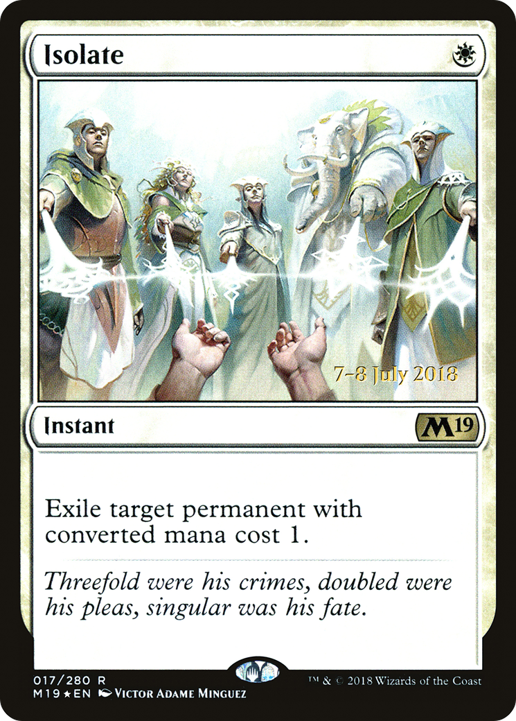 Isolate (PM19-17S) - Core Set 2019 Promos Foil - Premium MTG Single from Wizards of the Coast - Just $0.31! Shop now at Game Crave Tournament Store