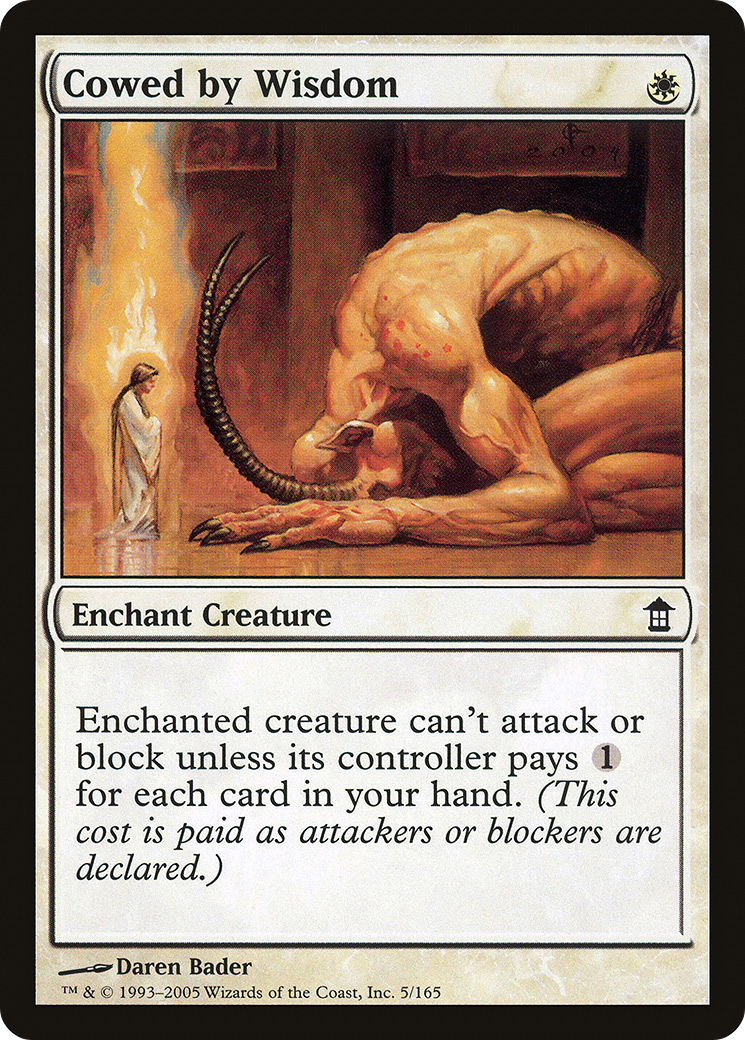Cowed by Wisdom (SOK-005) - Saviors of Kamigawa - Premium MTG Single from Wizards of the Coast - Just $0.08! Shop now at Game Crave Tournament Store