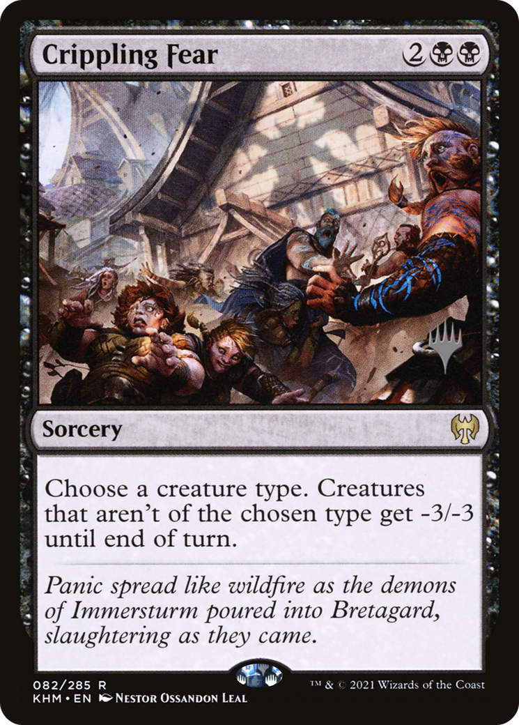 Crippling Fear (PKHM-82P) - Kaldheim Promos Foil - Premium MTG Single from Wizards of the Coast - Just $0.48! Shop now at Game Crave Tournament Store