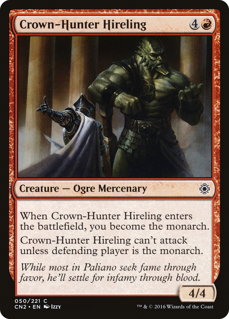 Crown-Hunter Hireling (CN2-050) - Conspiracy: Take the Crown Foil - Premium MTG Single from Wizards of the Coast - Just $0.08! Shop now at Game Crave Tournament Store