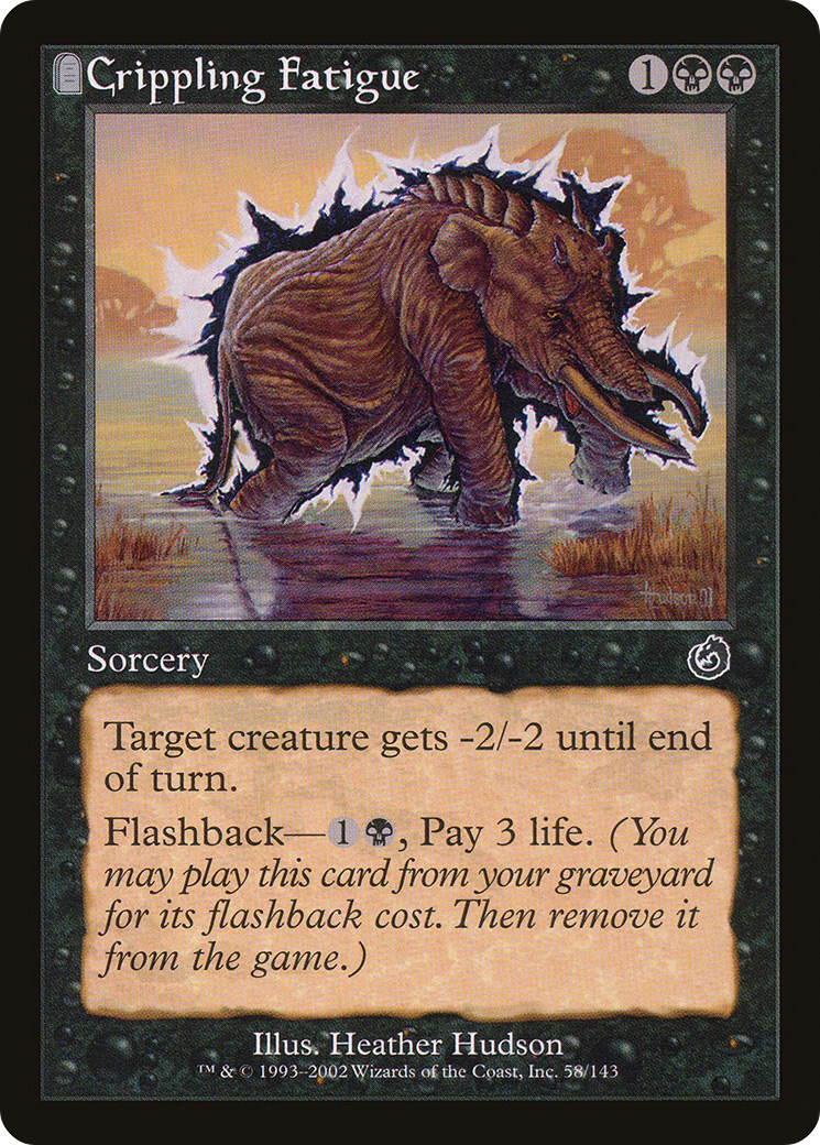 Crippling Fatigue (TOR-058) - Torment: (tombstone) - Premium MTG Single from Wizards of the Coast - Just $0.08! Shop now at Game Crave Tournament Store