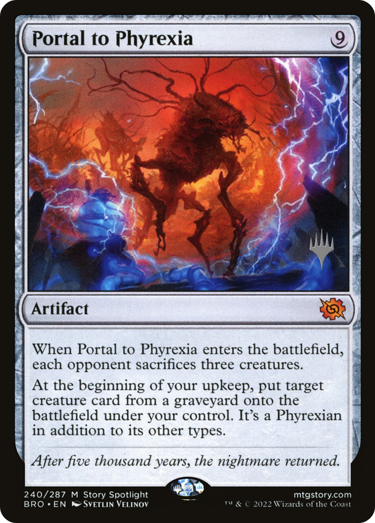 Portal to Phyrexia (PBRO-240P) - The Brothers' War Promos - Premium MTG Single from Wizards of the Coast - Just $4.83! Shop now at Game Crave Tournament Store