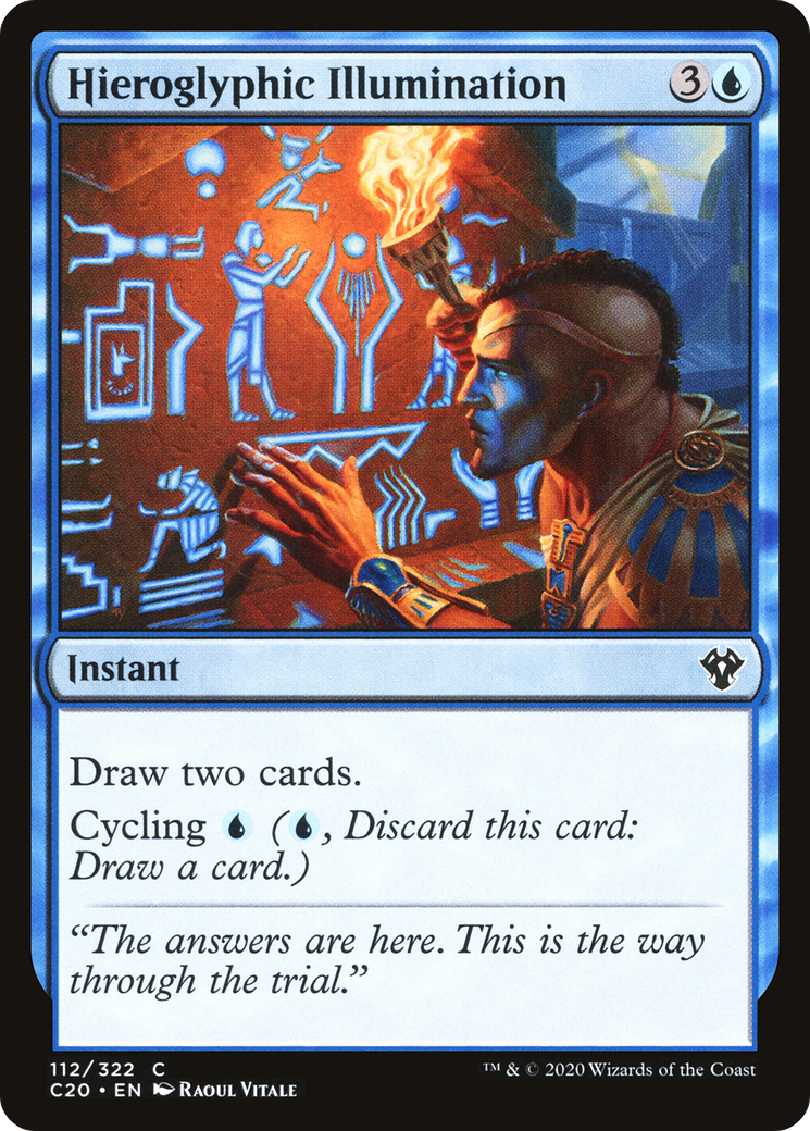 Hieroglyphic Illumination (C20-112) - Commander 2020 - Premium MTG Single from Wizards of the Coast - Just $0.08! Shop now at Game Crave Tournament Store