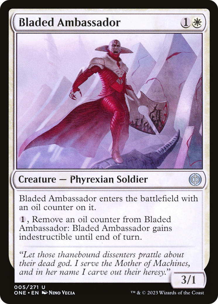 Bladed Ambassador (ONE-005) - Phyrexia: All Will Be One Foil - Premium MTG Single from Wizards of the Coast - Just $0.08! Shop now at Game Crave Tournament Store