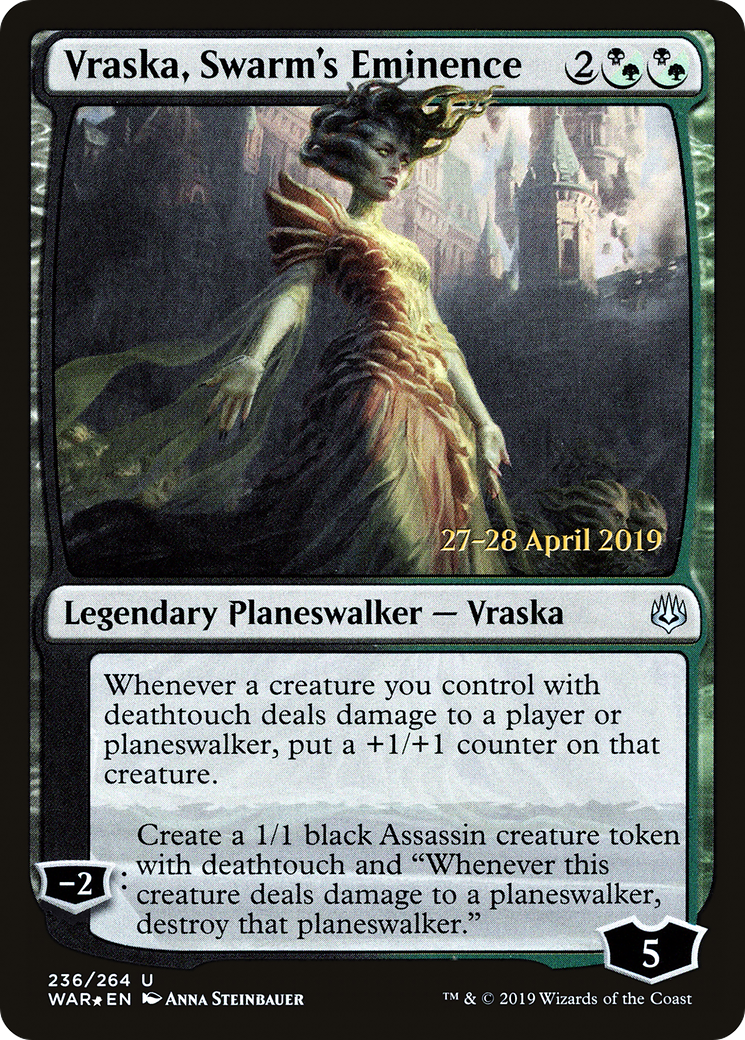 Vraska, Swarm's Eminence (PWAR-236S) - War of the Spark Promos Foil - Premium MTG Single from Wizards of the Coast - Just $0.54! Shop now at Game Crave Tournament Store