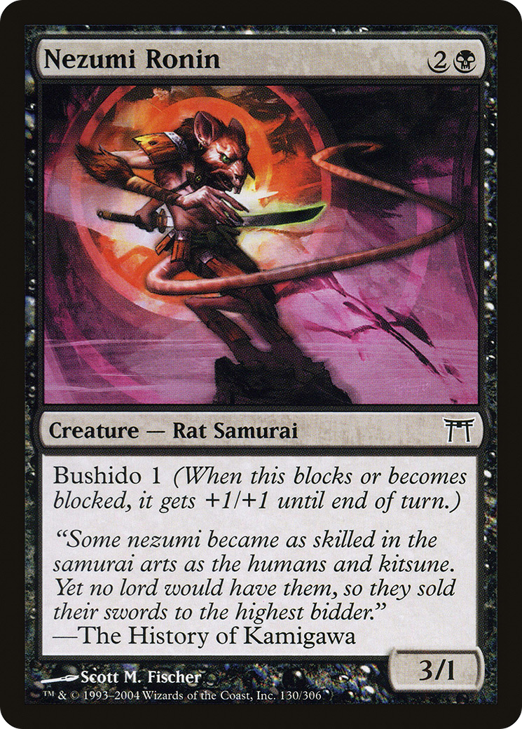Nezumi Ronin (CHK-130) - Champions of Kamigawa - Premium MTG Single from Wizards of the Coast - Just $0.25! Shop now at Game Crave Tournament Store