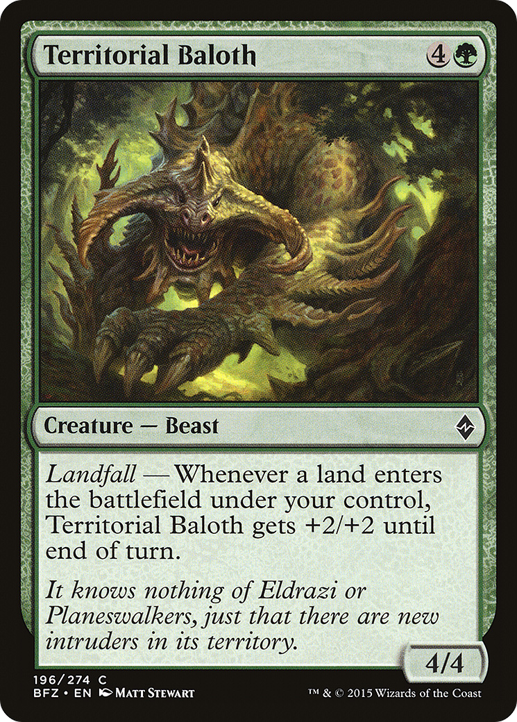 Territorial Baloth (BFZ-196) - Battle for Zendikar Foil - Premium MTG Single from Wizards of the Coast - Just $0.25! Shop now at Game Crave Tournament Store