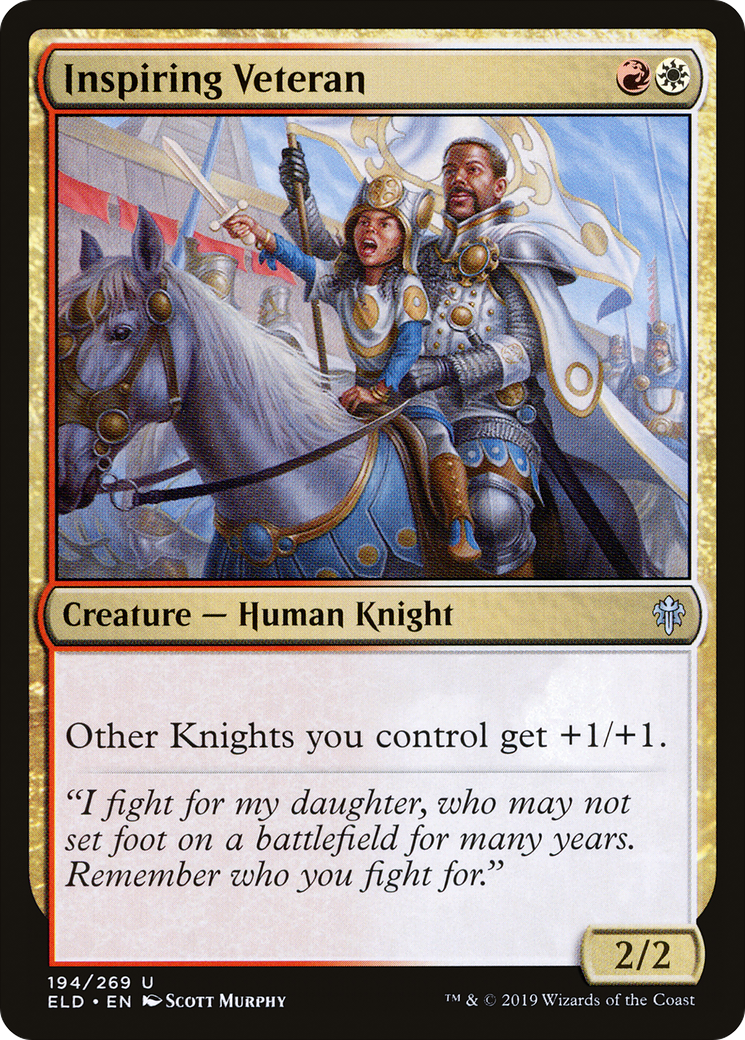 Inspiring Veteran (ELD-194) - Throne of Eldraine - Premium MTG Single from Wizards of the Coast - Just $0.25! Shop now at Game Crave Tournament Store