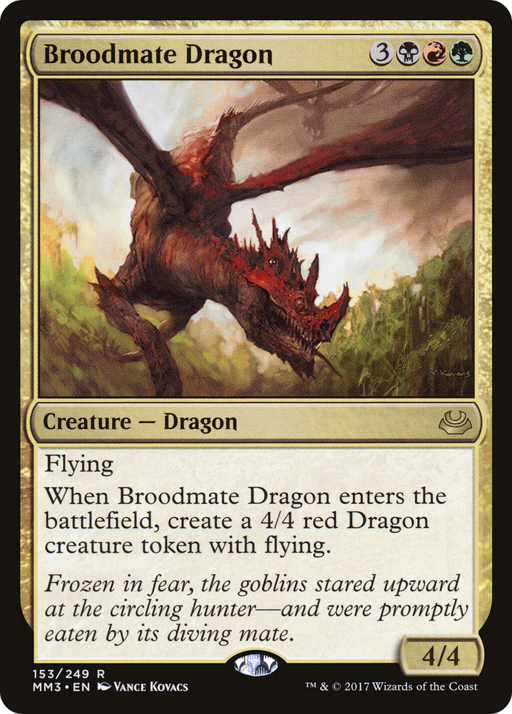 Broodmate Dragon (MM3-153) - Modern Masters 2017 Foil - Premium MTG Single from Wizards of the Coast - Just $0.26! Shop now at Game Crave Tournament Store