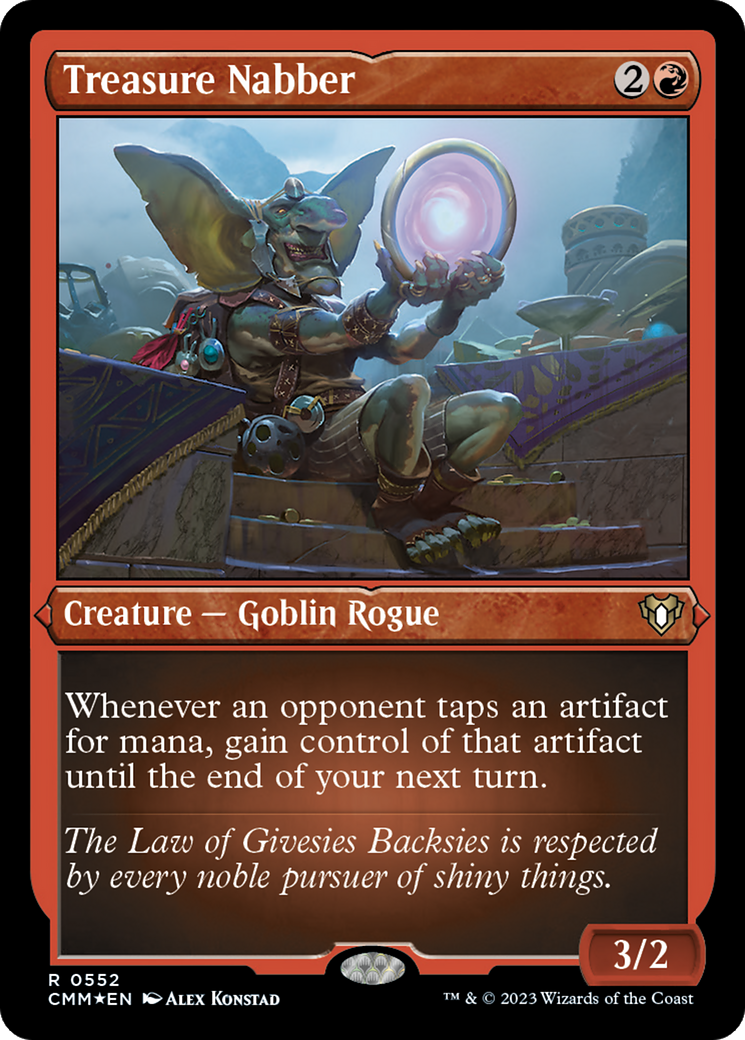 Treasure Nabber (CMM-552) - Commander Masters Etched Foil - Premium MTG Single from Wizards of the Coast - Just $0.96! Shop now at Game Crave Tournament Store