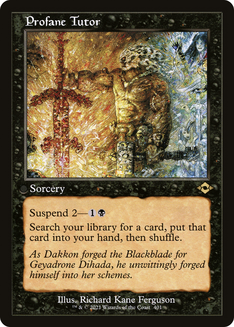 Profane Tutor (MH2-401) - Modern Horizons 2 Foil - Premium MTG Single from Wizards of the Coast - Just $4.66! Shop now at Game Crave Tournament Store