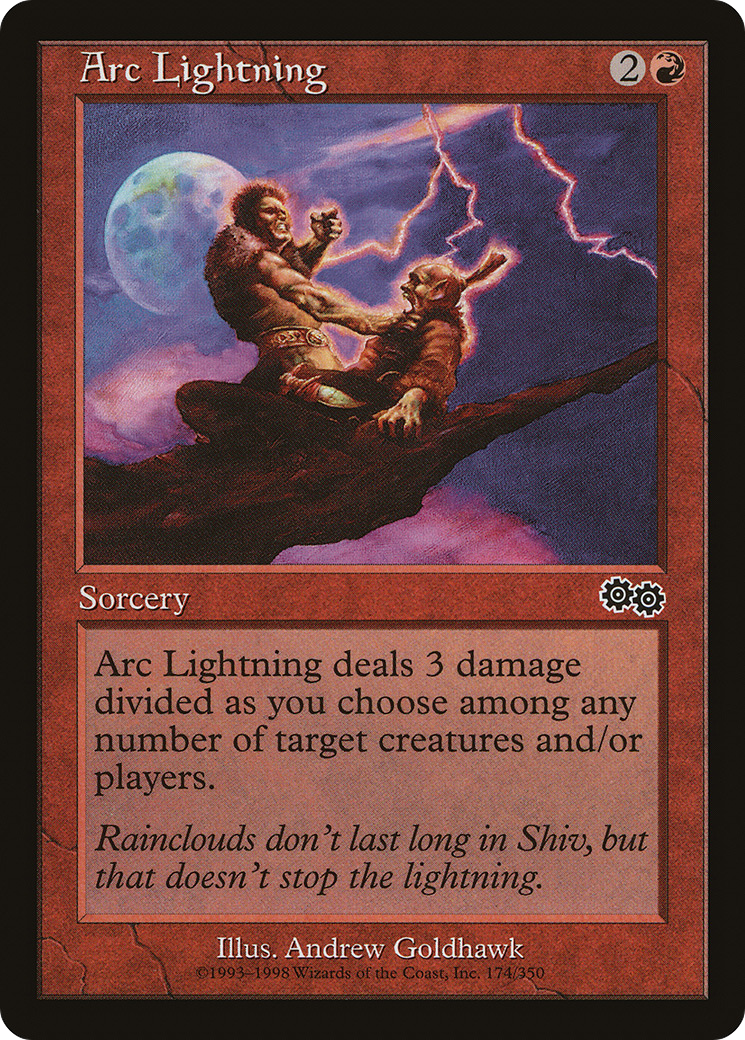 Arc Lightning (USG-174) - Urza's Saga - Premium MTG Single from Wizards of the Coast - Just $0.25! Shop now at Game Crave Tournament Store